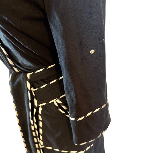 Diane von Fürstenberg Black & White Trim Wrap Dress - Picture 5 of 11
